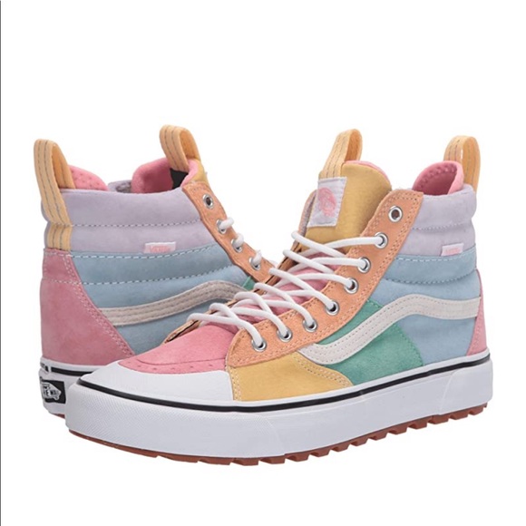 rainbow high top vans